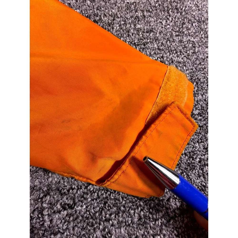 Columbia Sportswear Windbreaker Jacket Youth Medium 10/12 Orange Gray Hooded